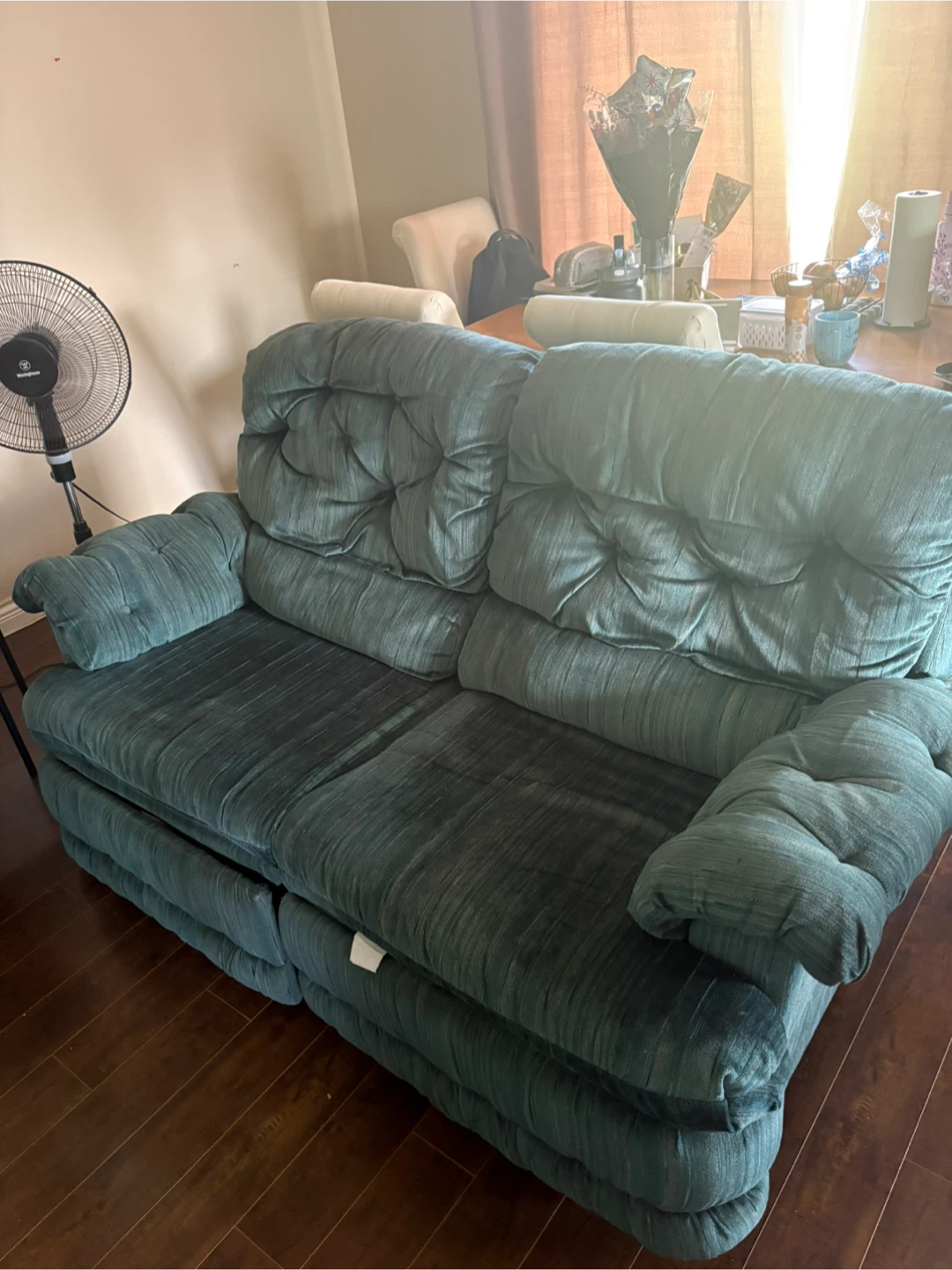 Teal Sofa and Loveseat Set - photo 4
