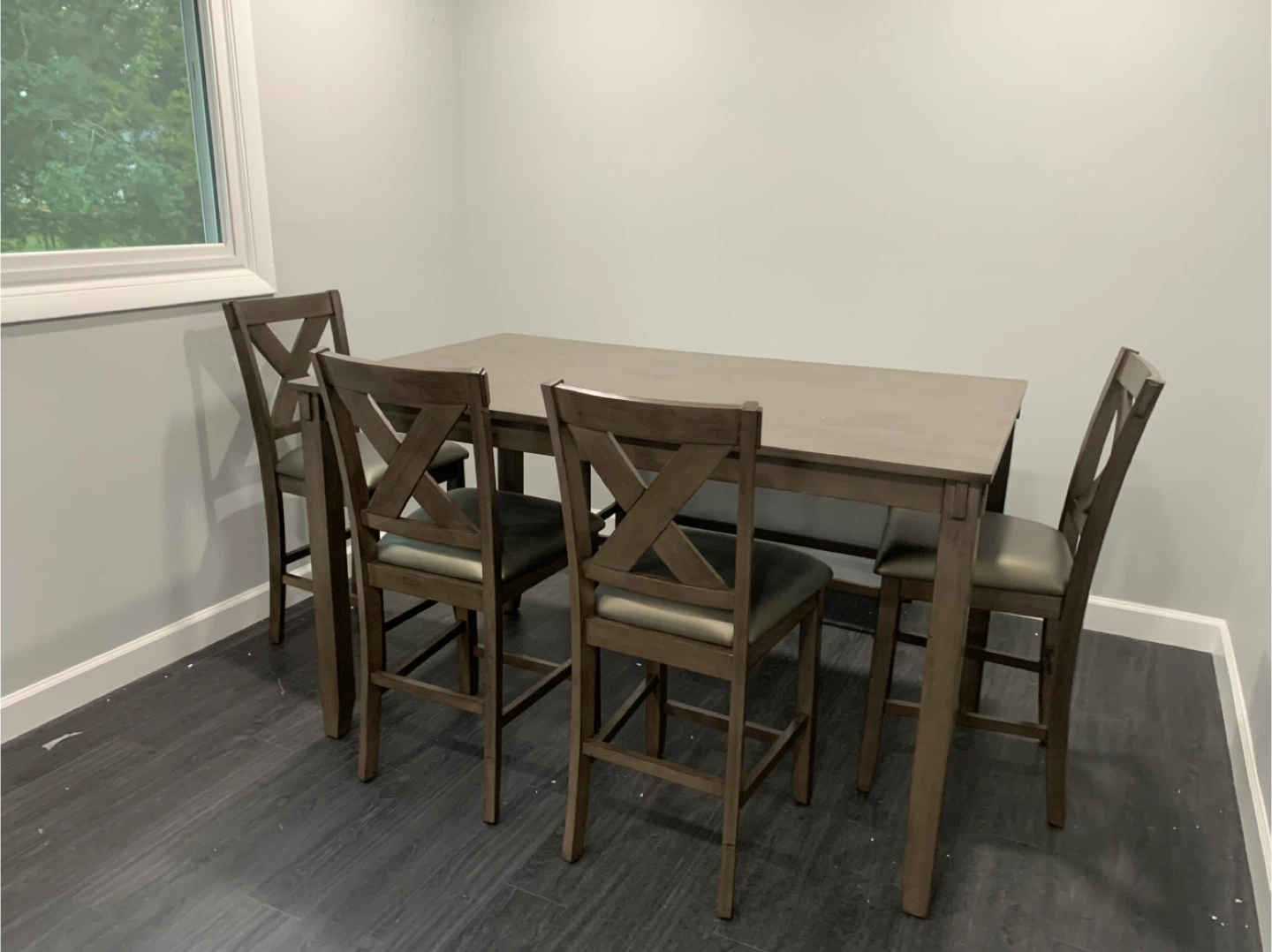 High Top Dining Table Set with 4 Chairs
