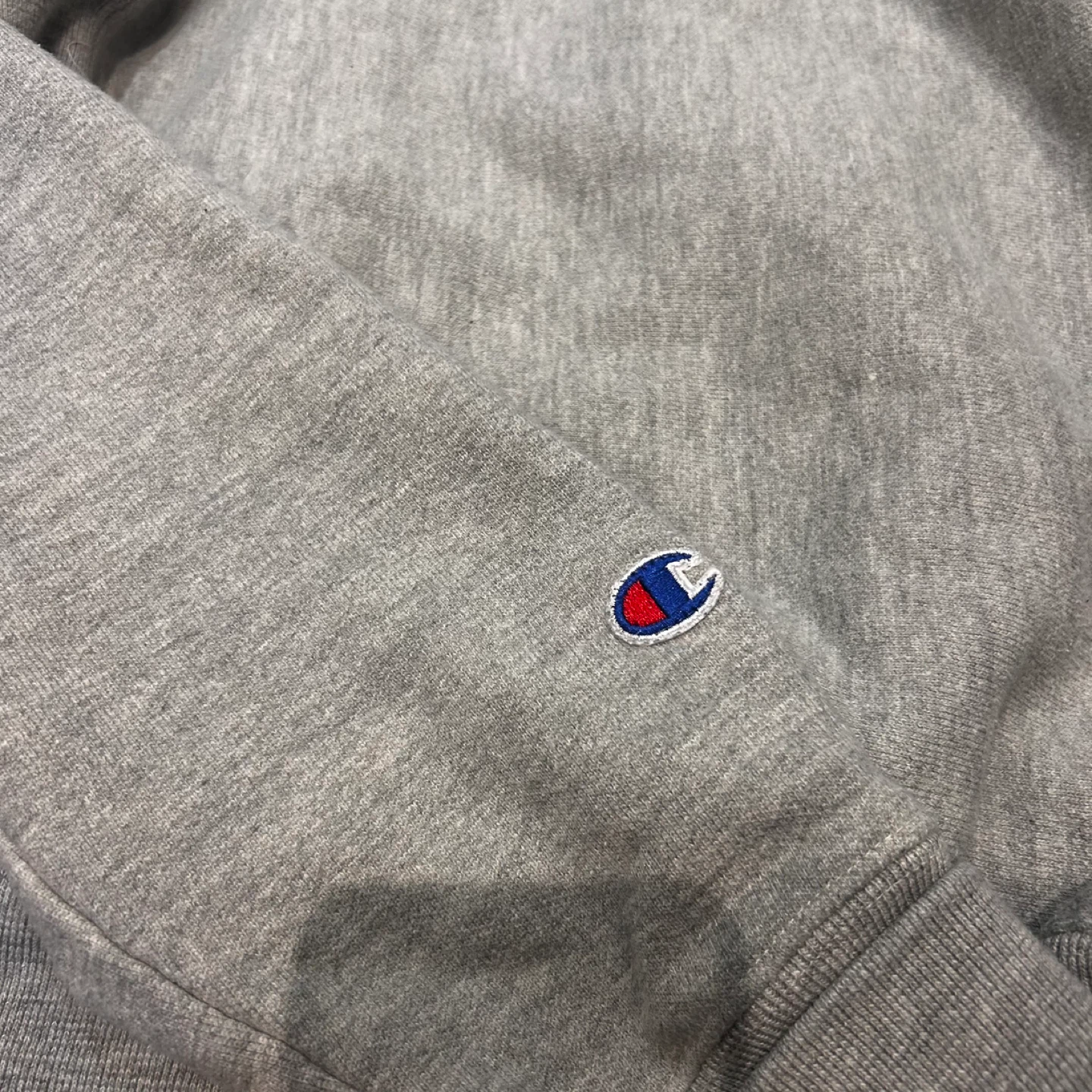 Champion Light Grey Reverse Weave Hoodie Sweatshirt - photo 2
