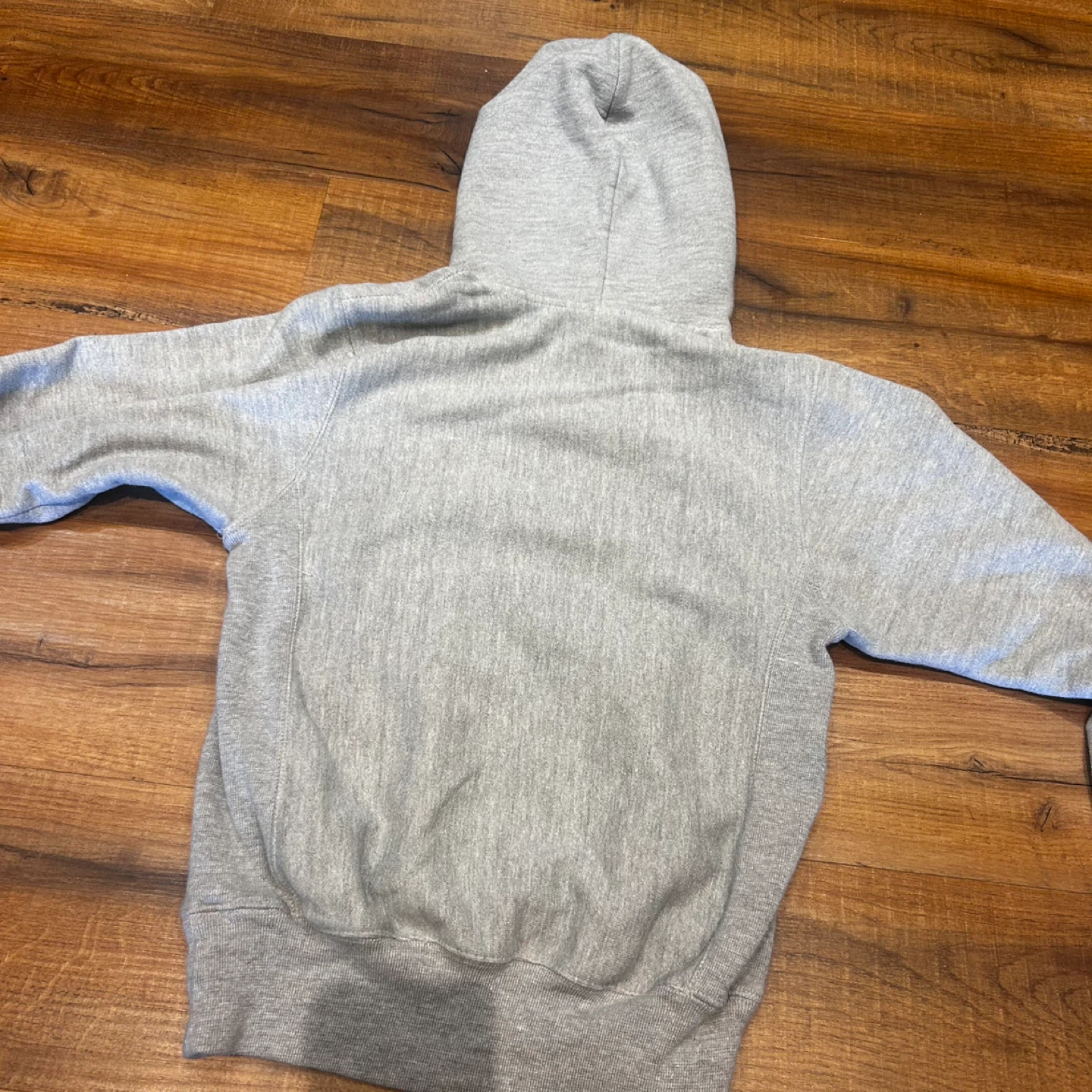 Champion Light Grey Reverse Weave Hoodie Sweatshirt - photo 3