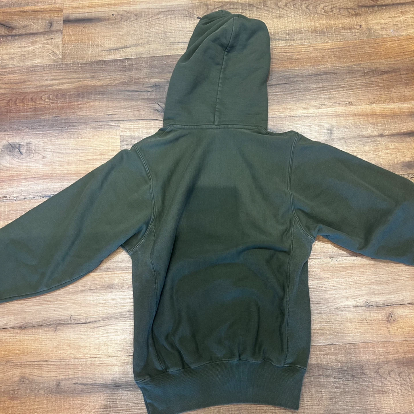Champion Green Reverse Weave Hoodie Sweatshirt - photo 3