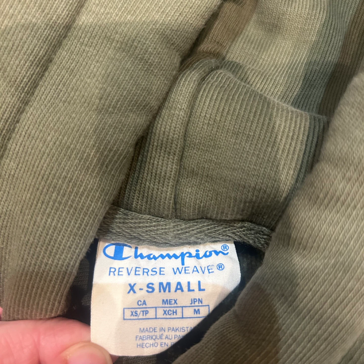 Champion Green Reverse Weave Hoodie Sweatshirt - photo 4