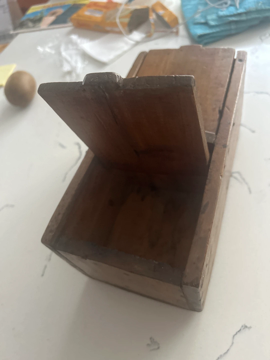 Vintage Wooden Butter Mold with Handle - photo 3