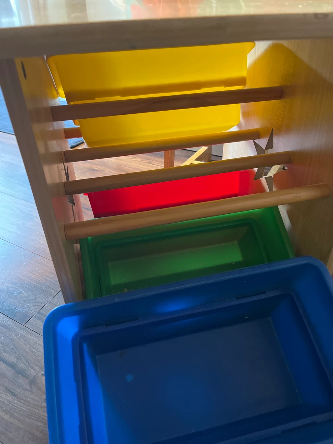 Kids Table and Chairs Set with 4 Storage Bins - photo 4