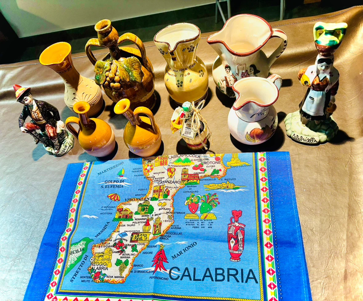 Italian (Calabrian) Ceramic Pitchers & Souvenir Collection