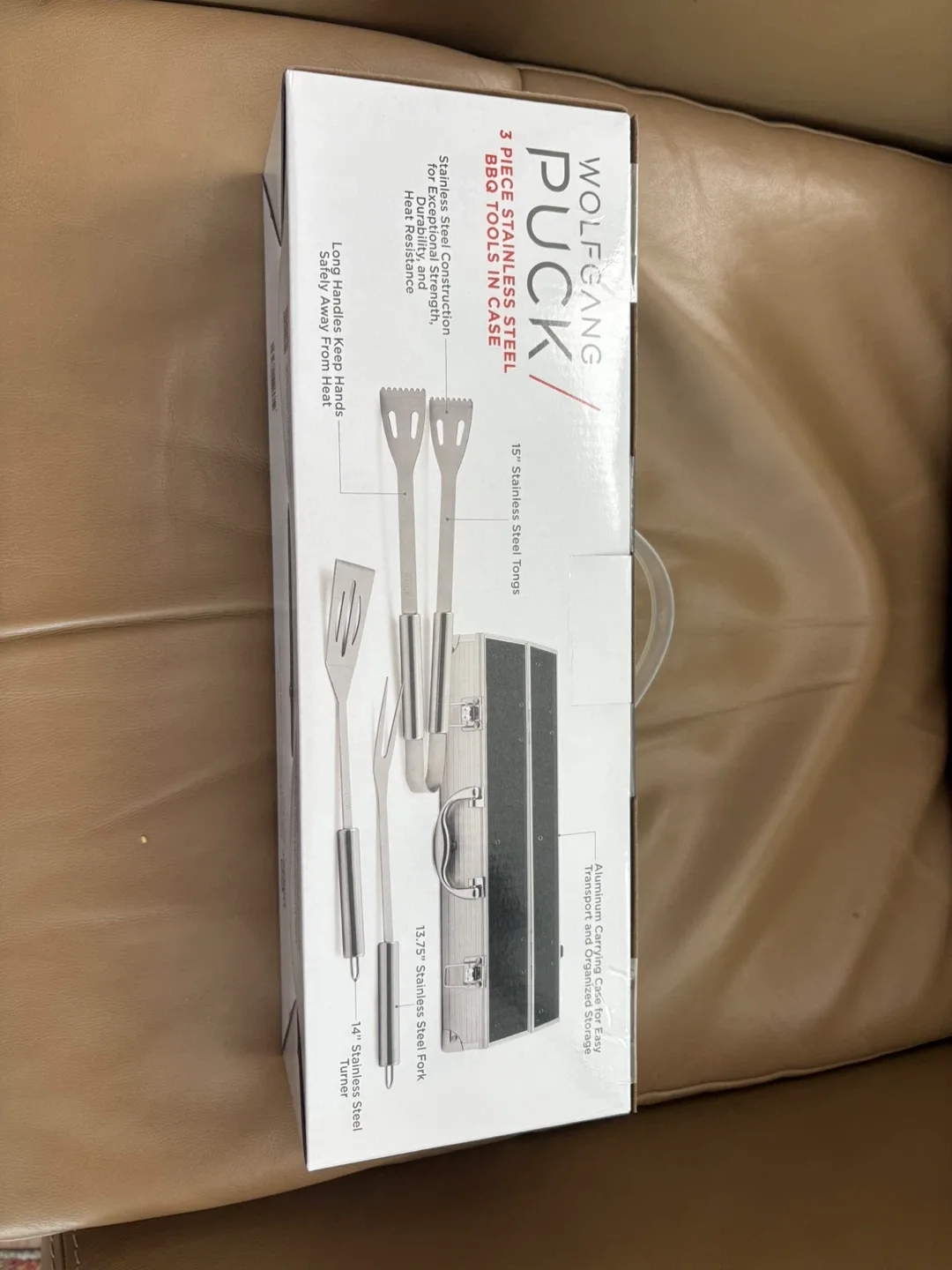 Wolfgang Puck 3 Piece Stainless Steel BBQ Tools