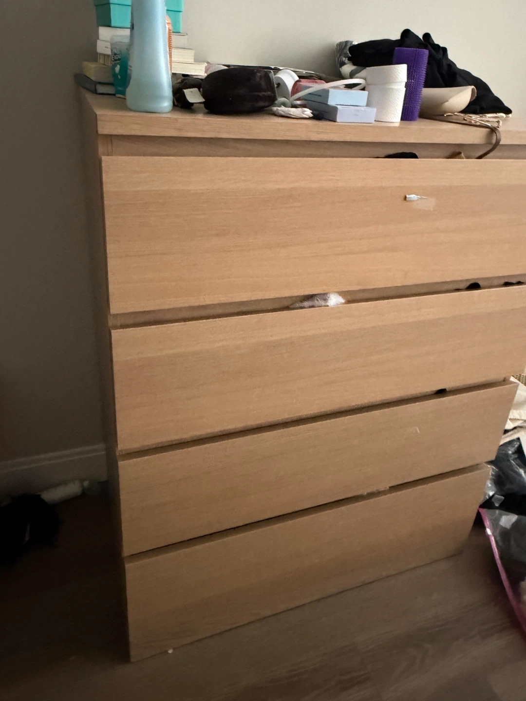 Wooden Dresser with Four Drawers