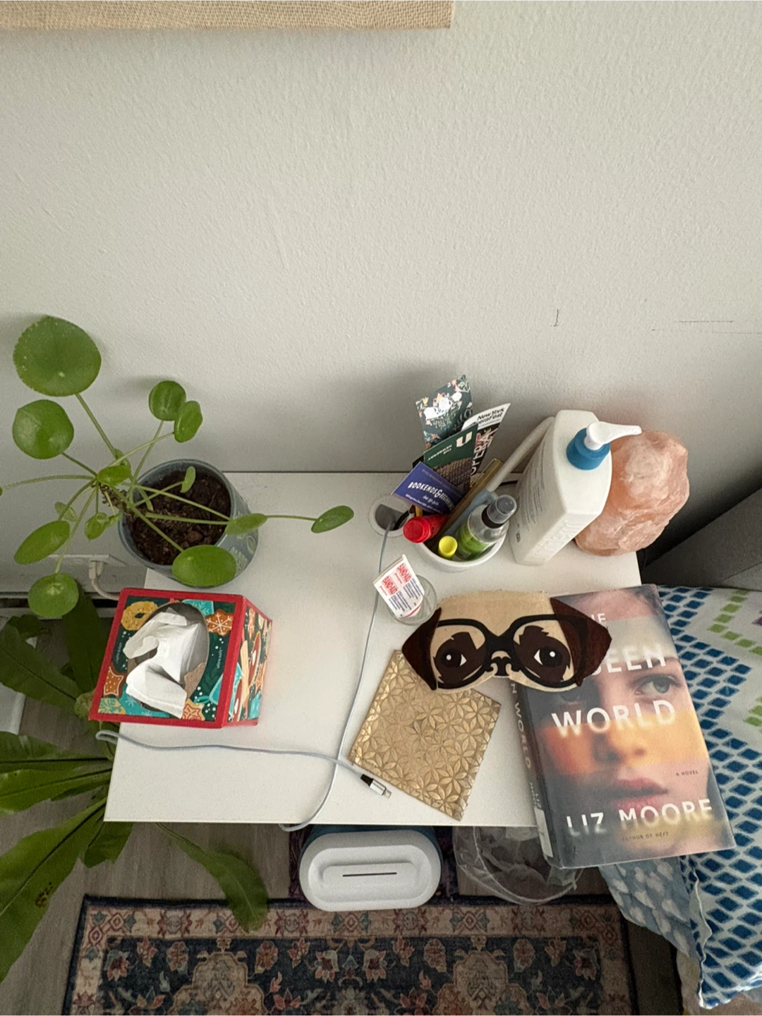 2 White Floating Nightstands