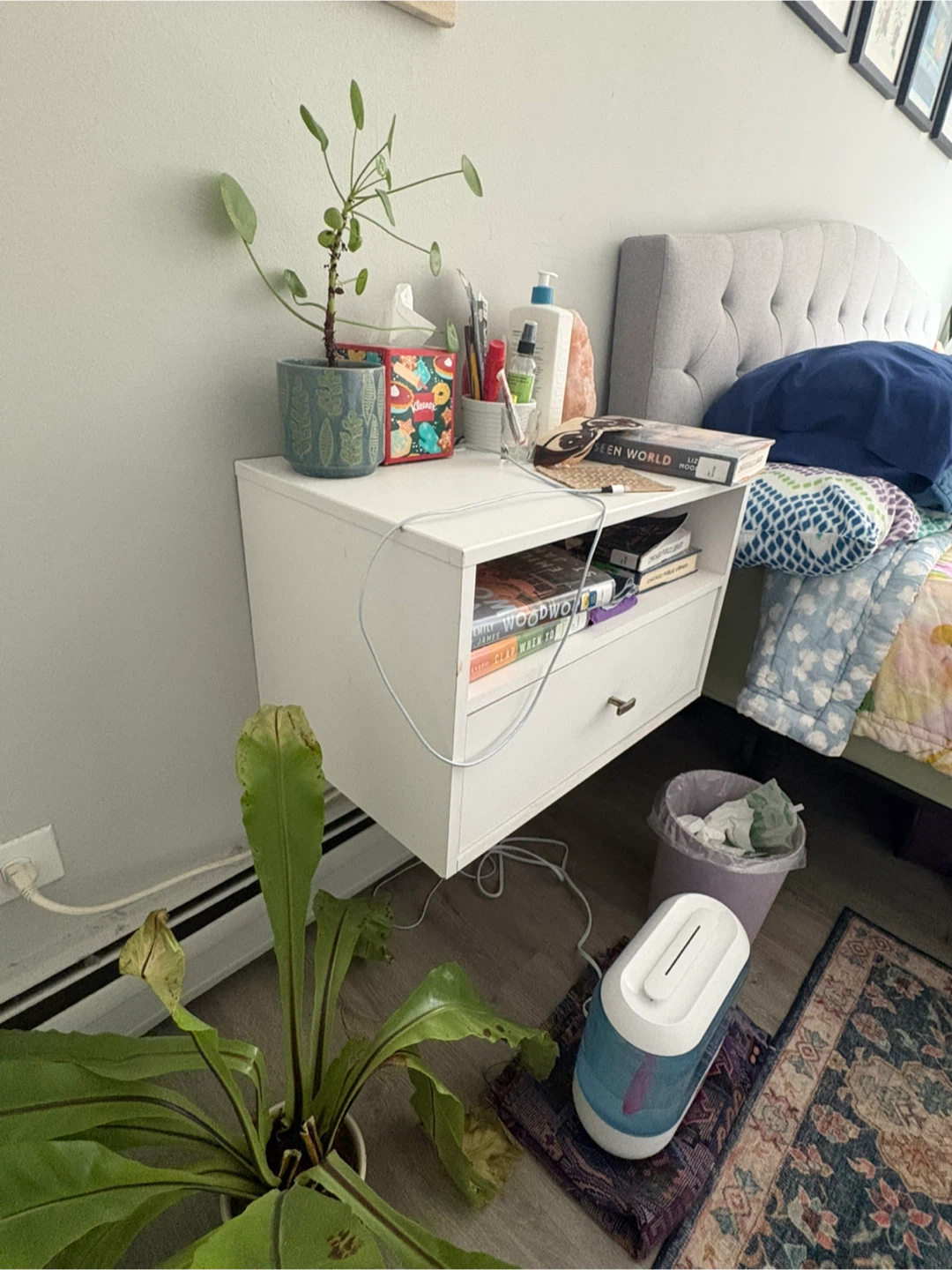 2 White Floating Nightstands - photo 5