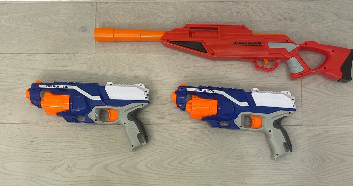 Nerf Disruptor and Alpha Rogue Blasters Bundle