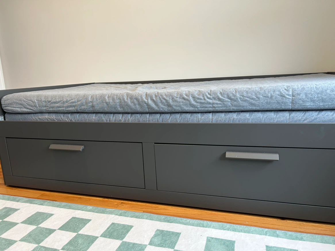 Grey Twin Daybed with Storage Drawers - photo 2