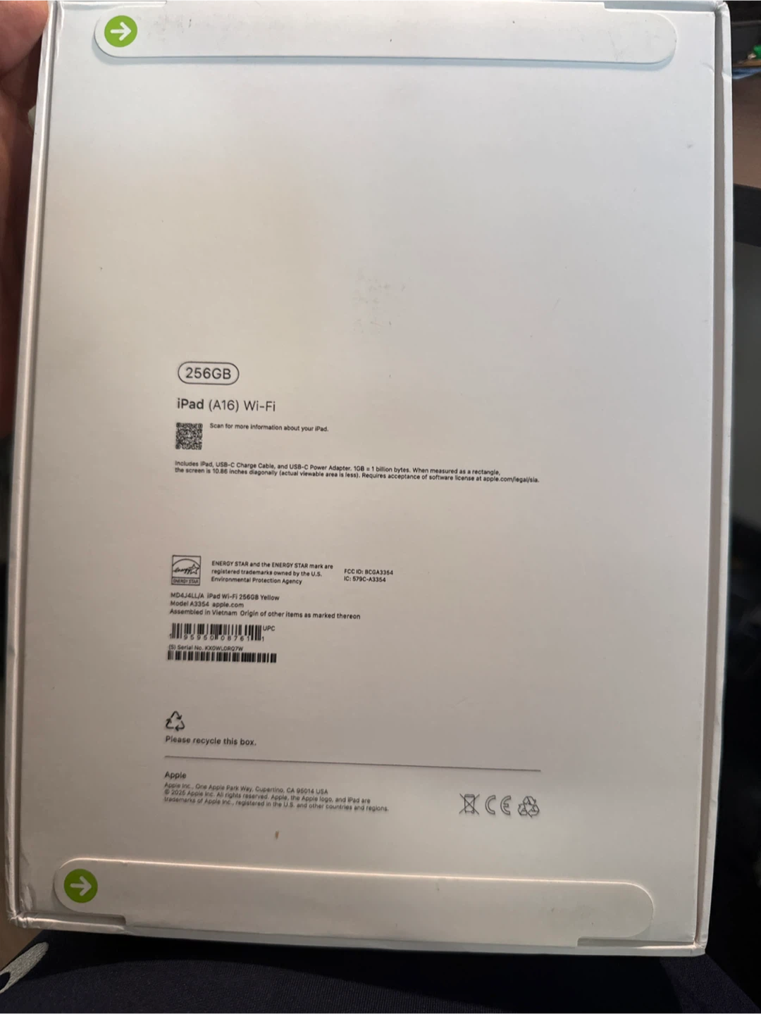 Apple iPad (A16) Wi-Fi 256GB Yellow