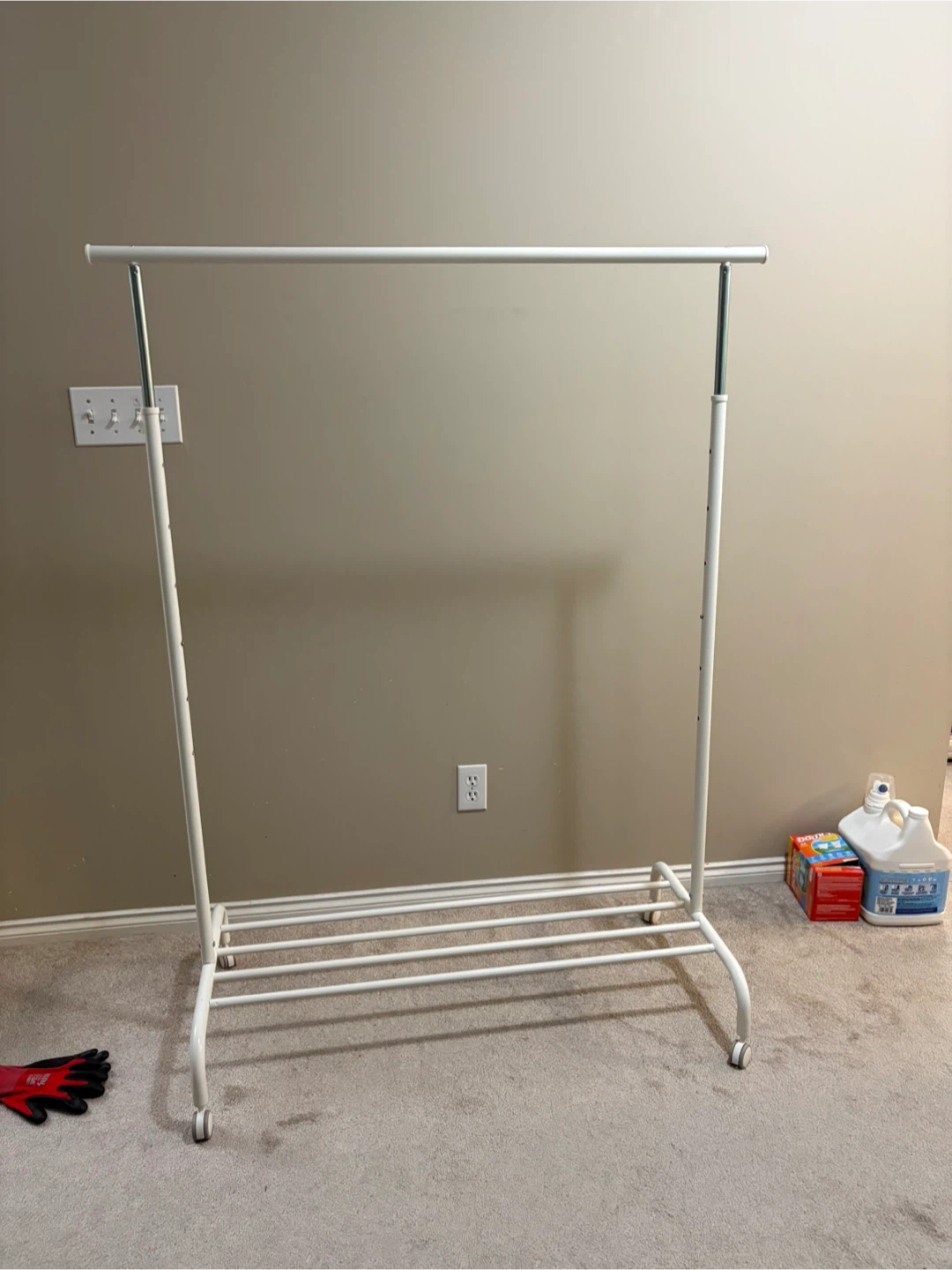 Two IKEA RIGGA Clothes Rack - White