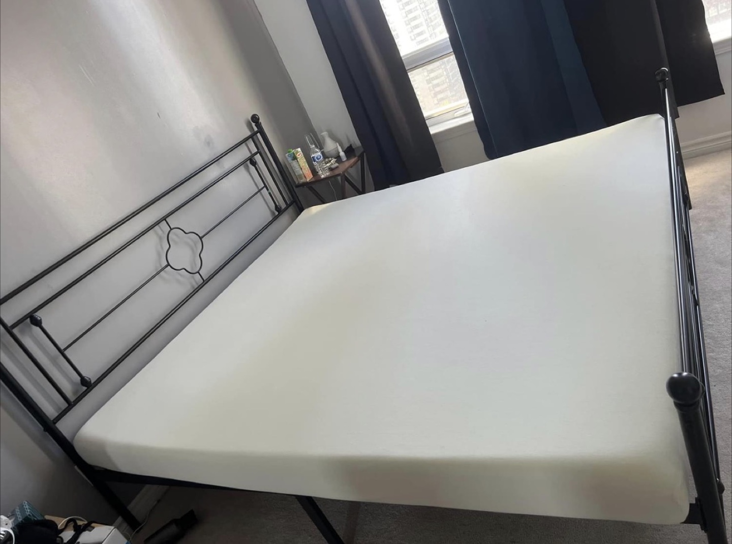 Full Size Metal Bed Frame with Mattress