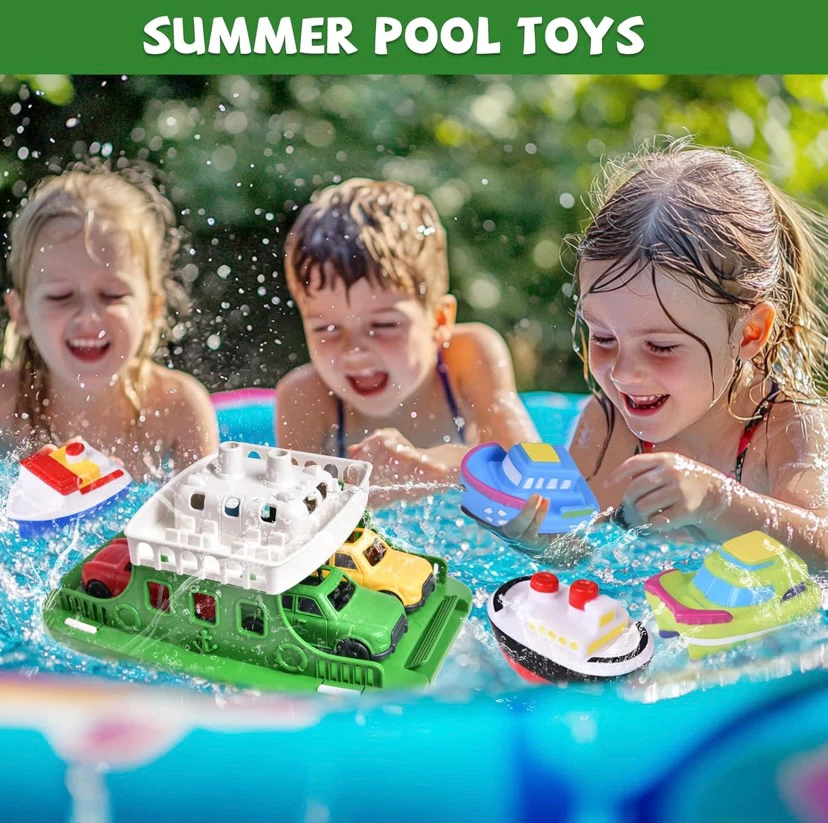New Ferry Boat Bath Toy with Mini Cars and Boat Squirters - photo 2