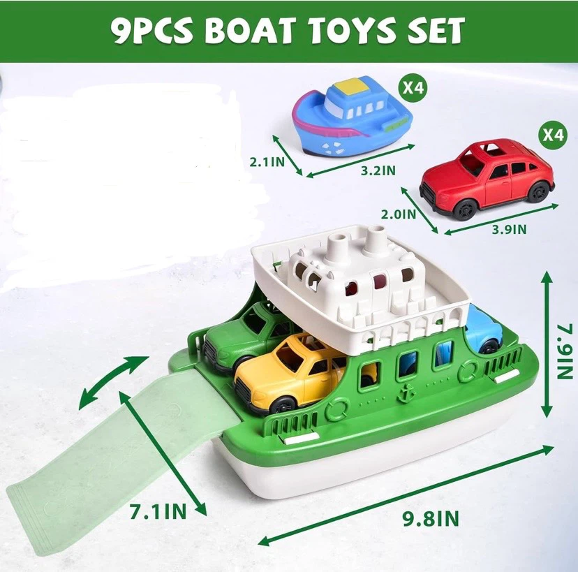 New Ferry Boat Bath Toy with Mini Cars and Boat Squirters - photo 3