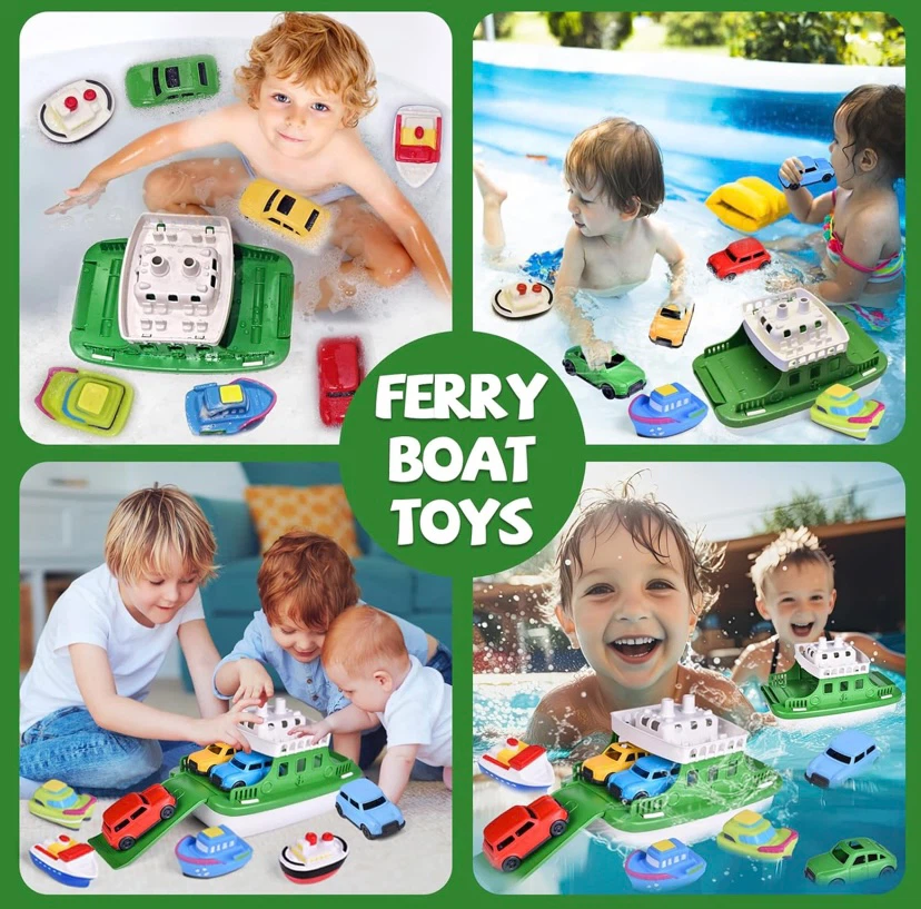 New Ferry Boat Bath Toy with Mini Cars and Boat Squirters - photo 5