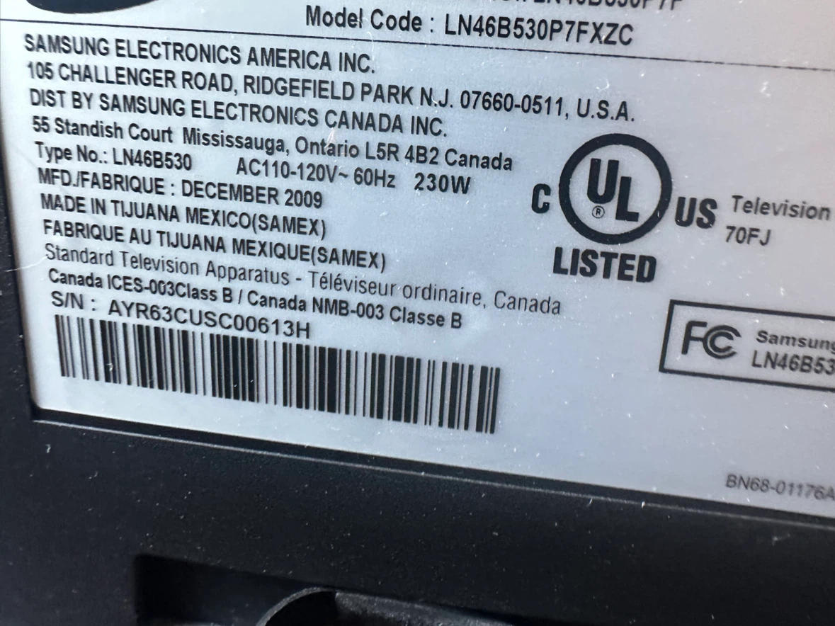 Samsung 46" LCD TV. Model-LN46B530. - photo 2