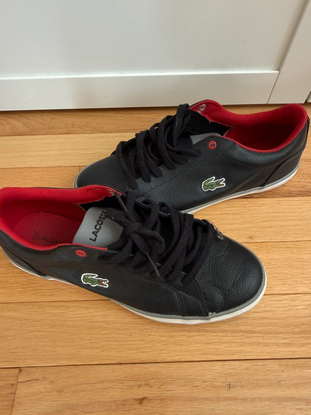 Lacoste Black Leather Sneakers