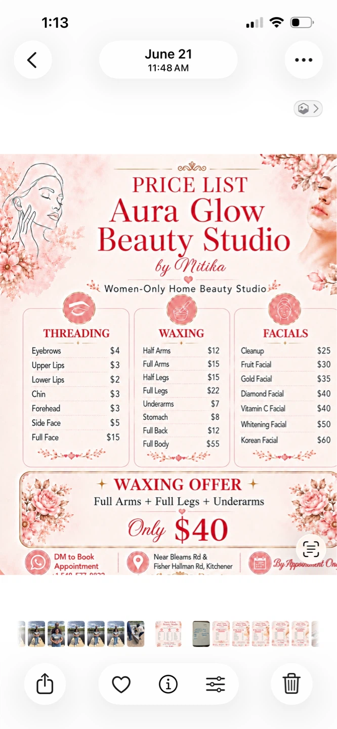 Threading, waxing, facial