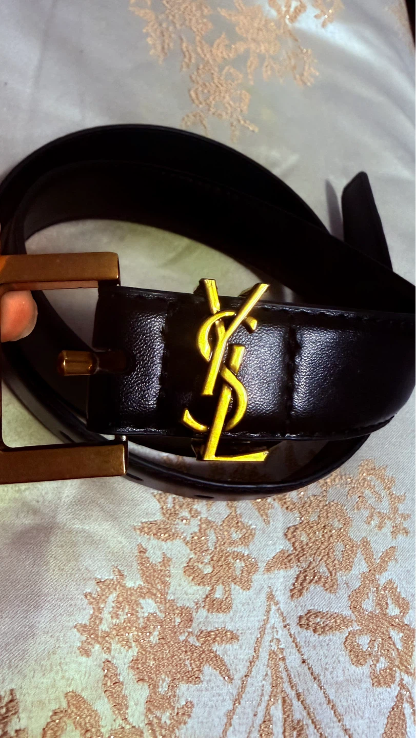Yves Saint Laurent YSL Belt - Black Leather