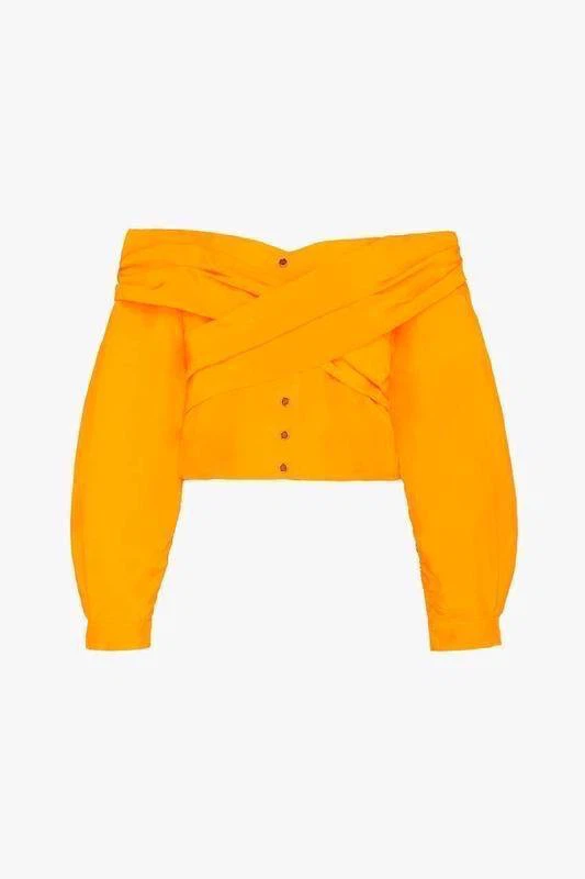 ZARA Limited Collection Bright Orange Blouse – Size XS - photo 5