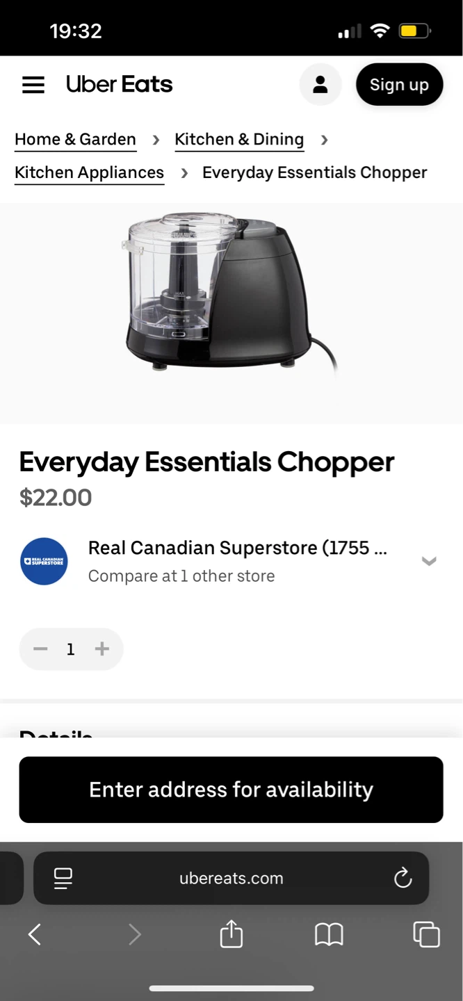 Everyday Essentials Mini Food Chopper 355ml