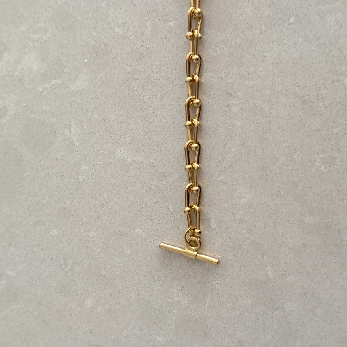 Brass Chain Bracelet with Toggle Clasp - photo 4