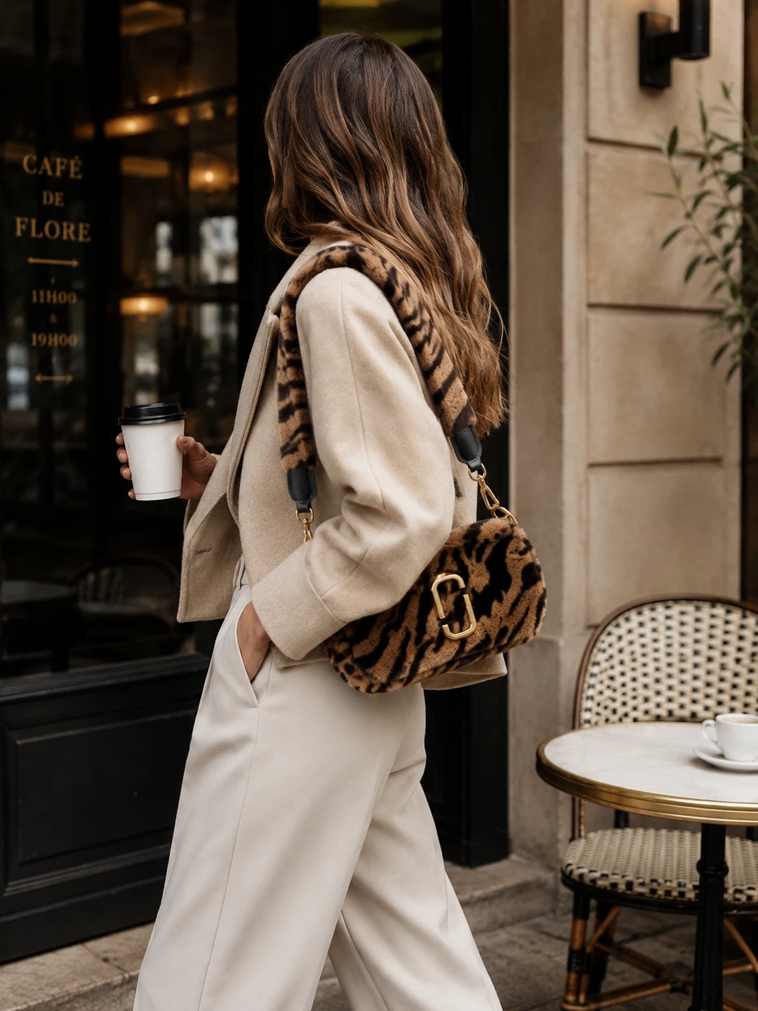 Marc Jacobs The Snapshot Camera Bag - Tiger Print Faux Fur