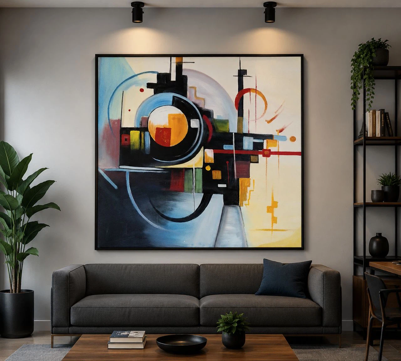 Abstract Geometric Canvas Wall Art - photo 5