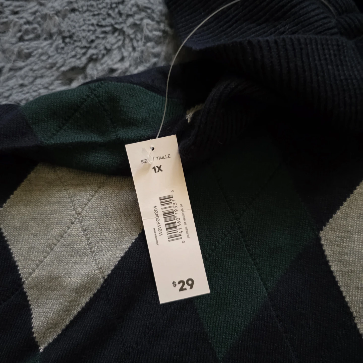 Men's 1X Argyle Turtleneck Sweater - photo 3