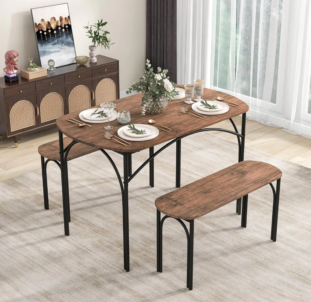 Dining Table and Bench Set