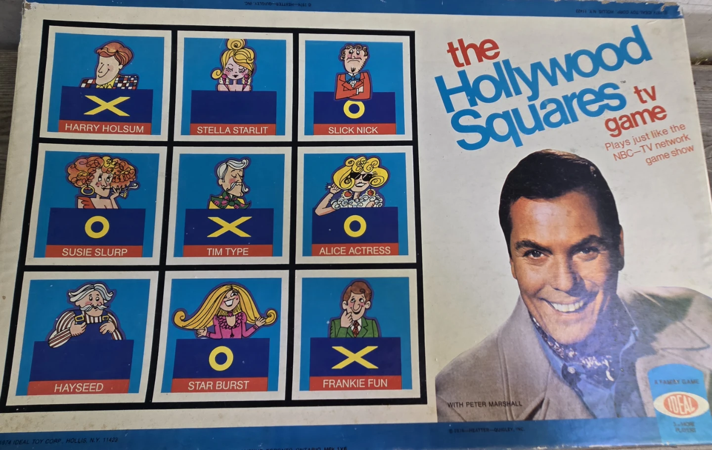 The 1974 Hollywood Squares TV Game Board Game