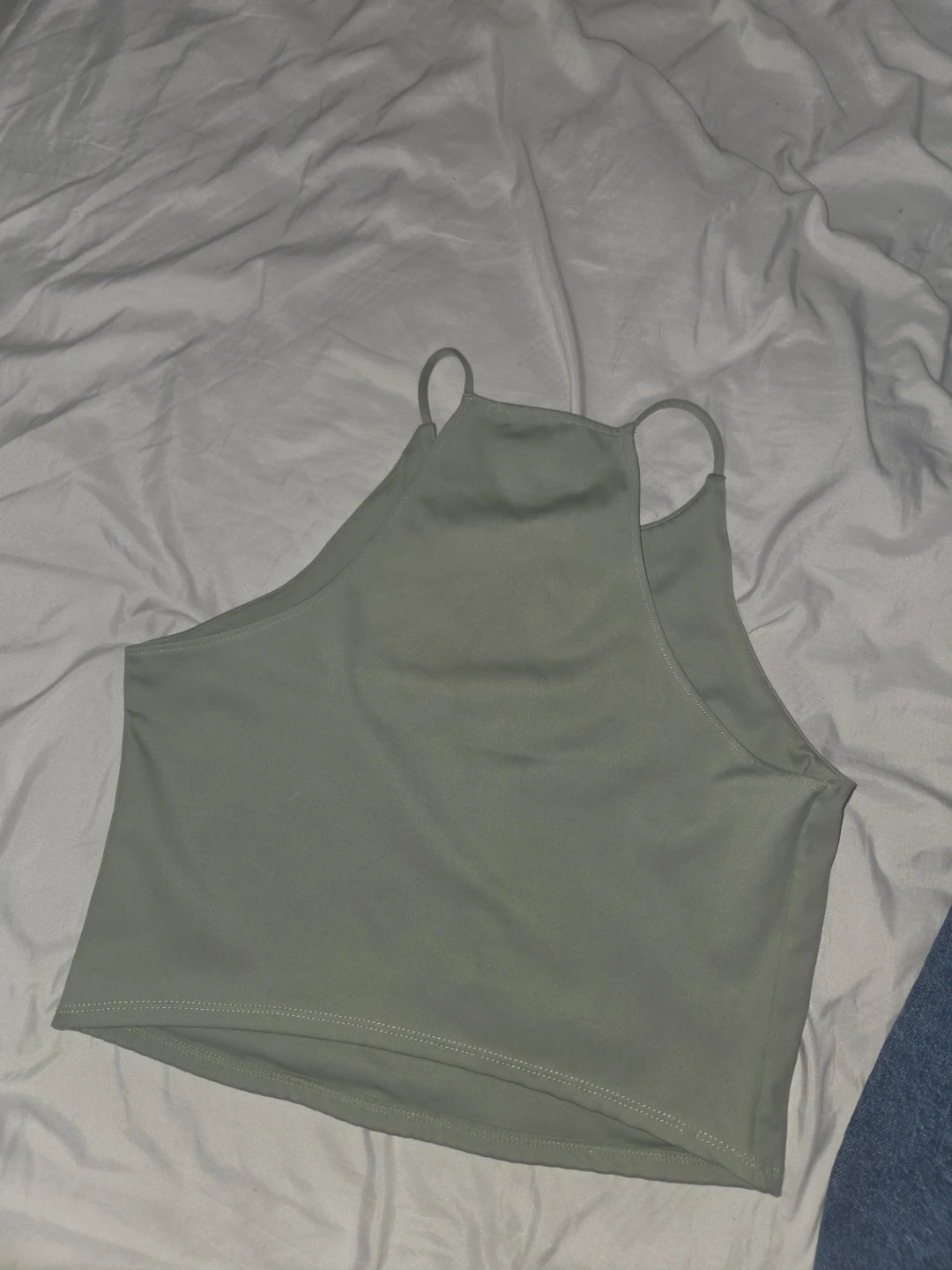 Collective Grey Halter Neck Crop Top - photo 2
