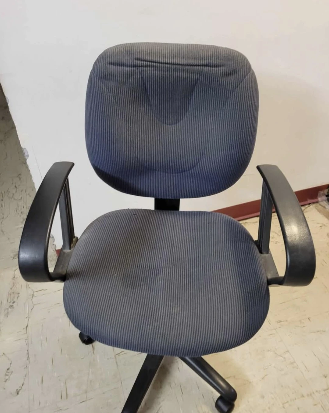 Blue Fabric Office Swivel Chair