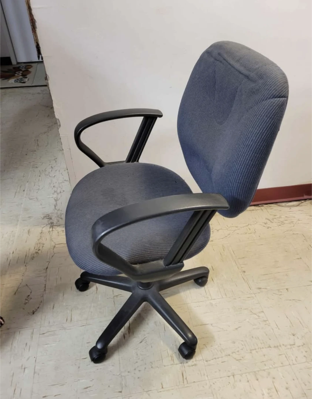 Blue Fabric Office Swivel Chair - photo 2