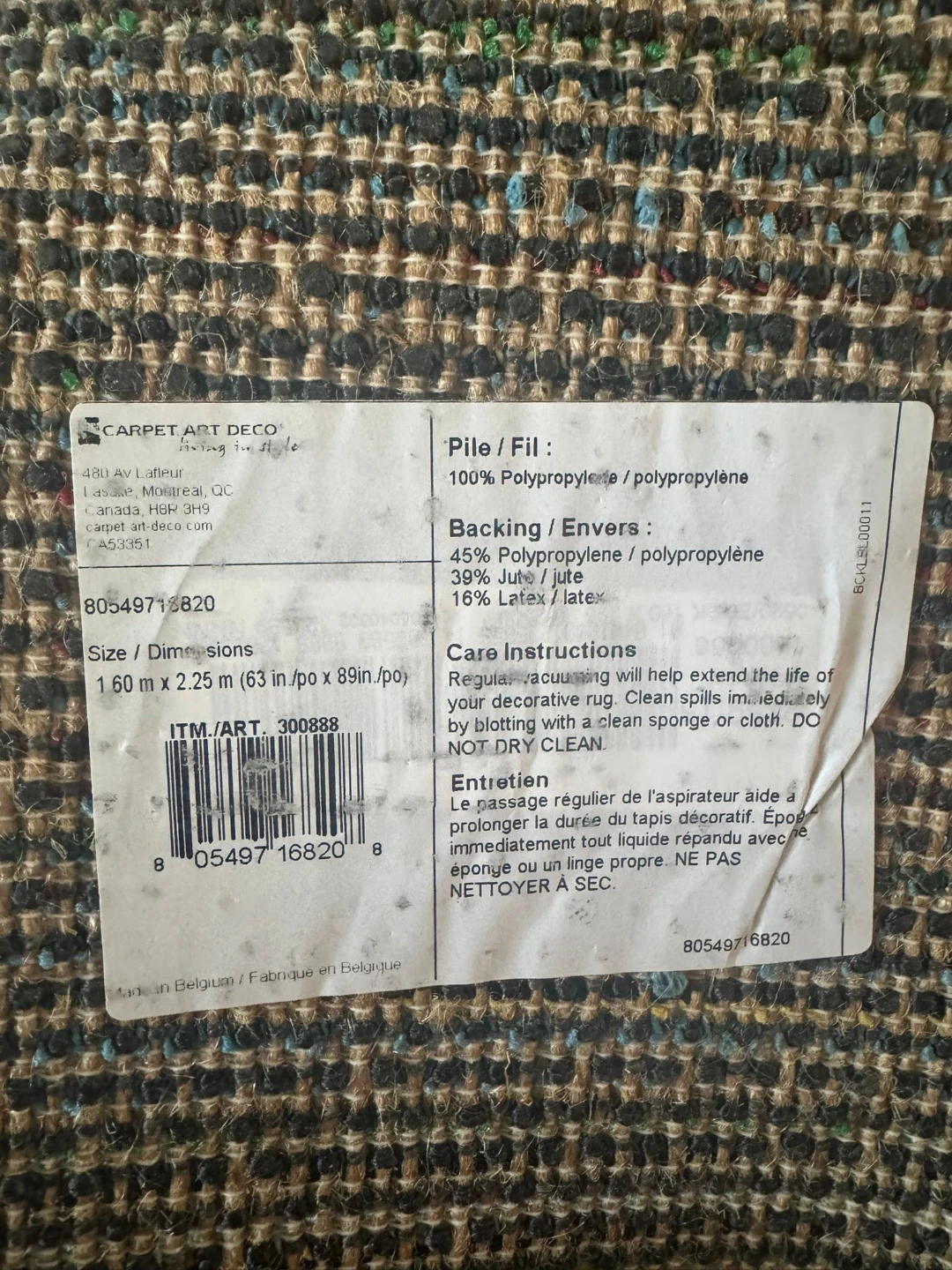 Carpet Art Deco Shag Rug 1.60 m x 2.25 m - photo 4
