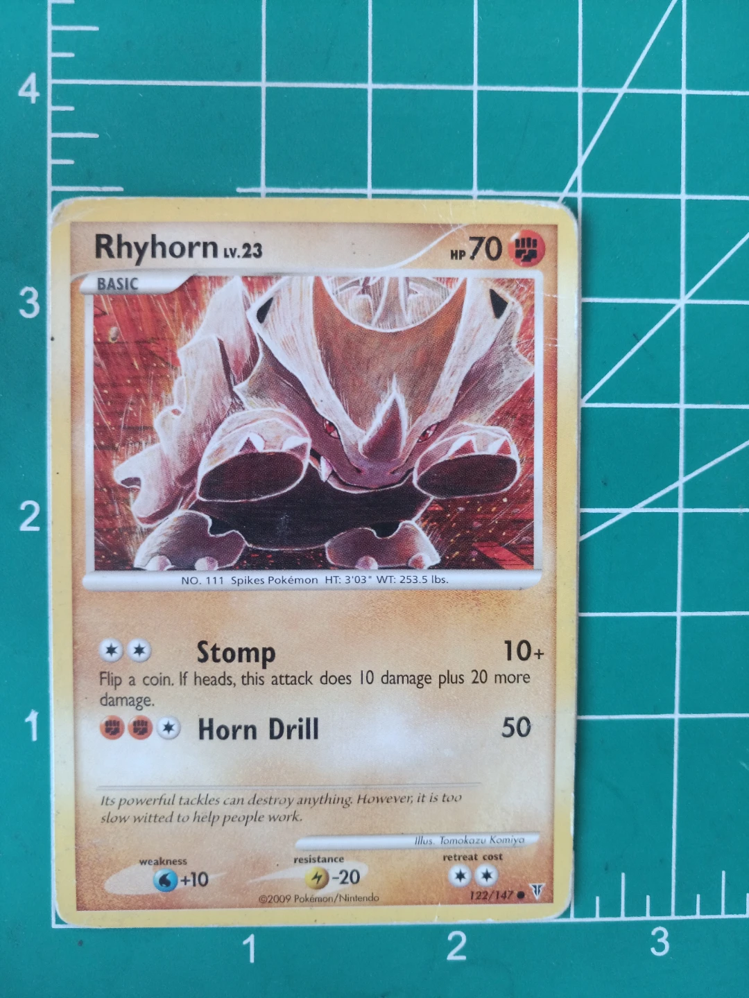 Pokemon Rhyhorn Trading Card