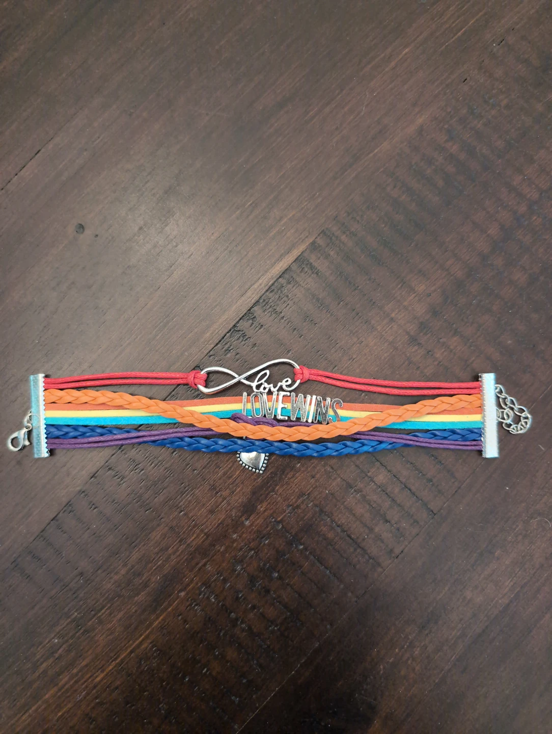 Rainbow "Love Wins" Infinity Bracelet
