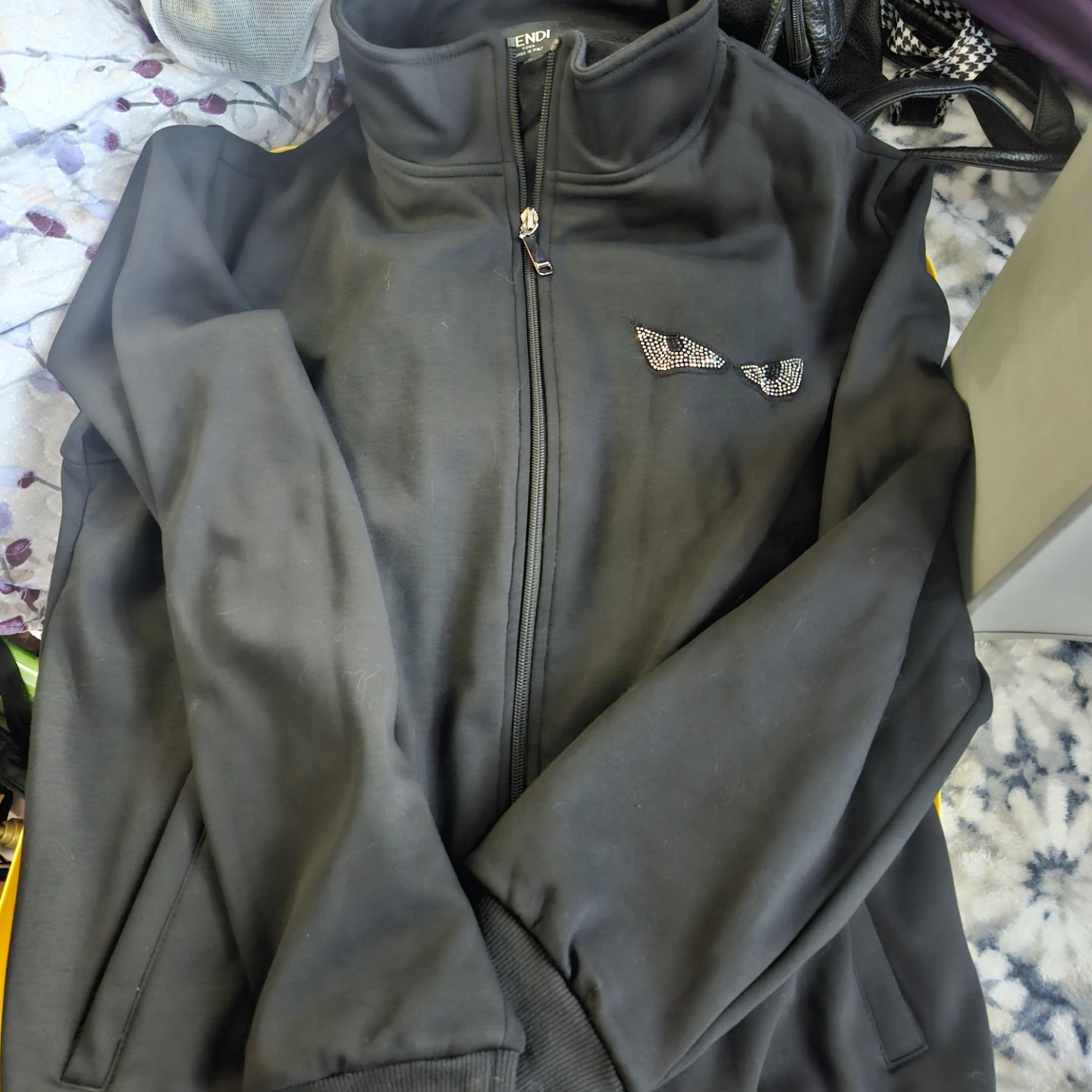 Fendi Black Tracksuit Set with Monster Eyes Motif - photo 2