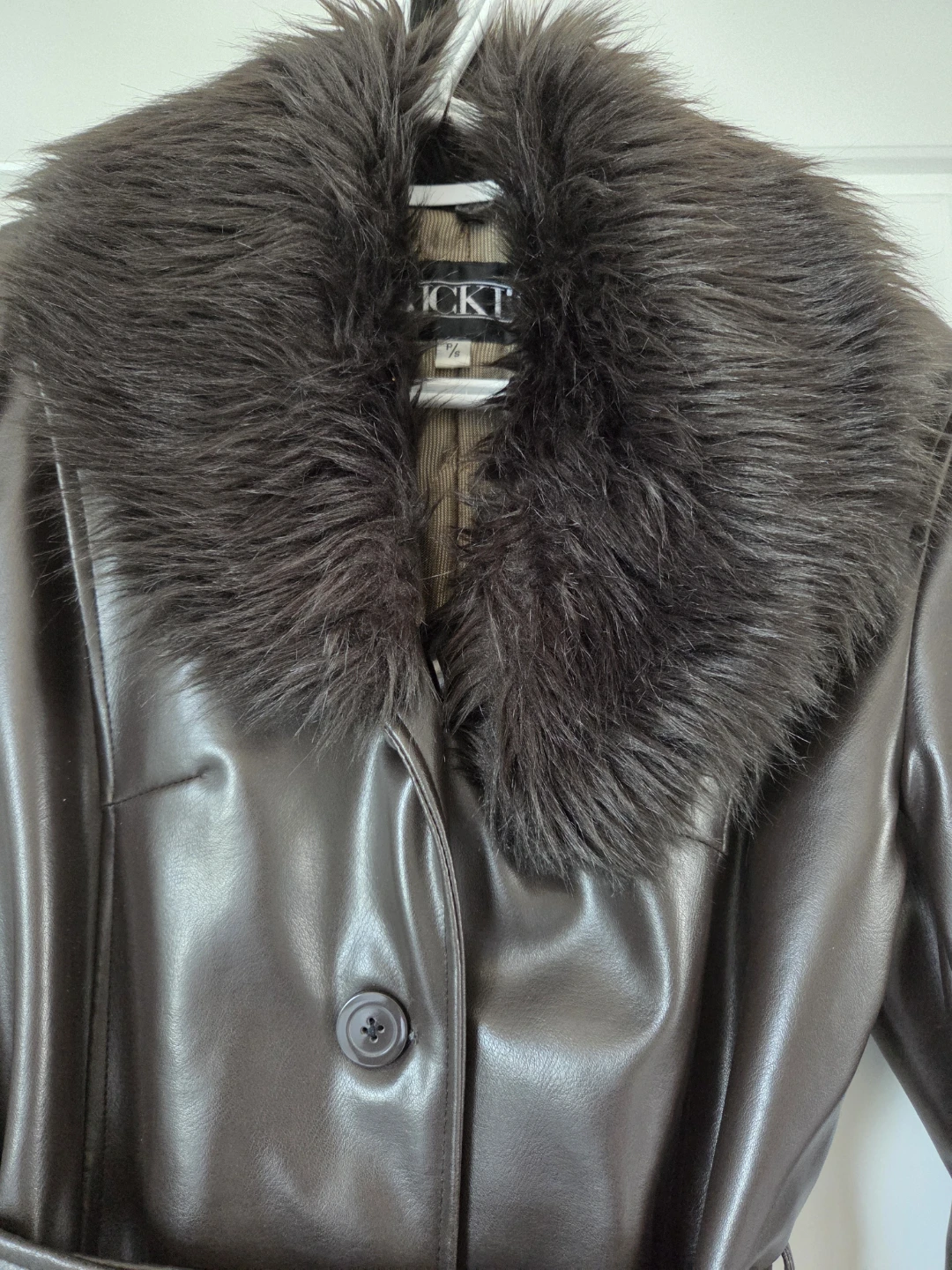Ricki's Faux Leather Jacket with Fur Collar - Small - photo 2