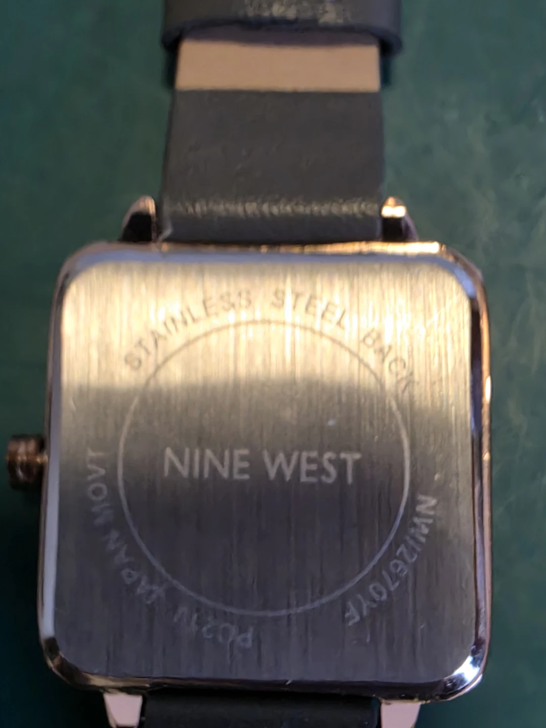 Nine West Women's Square Rose Gold Tone Quartz Black Dial Black - photo 4