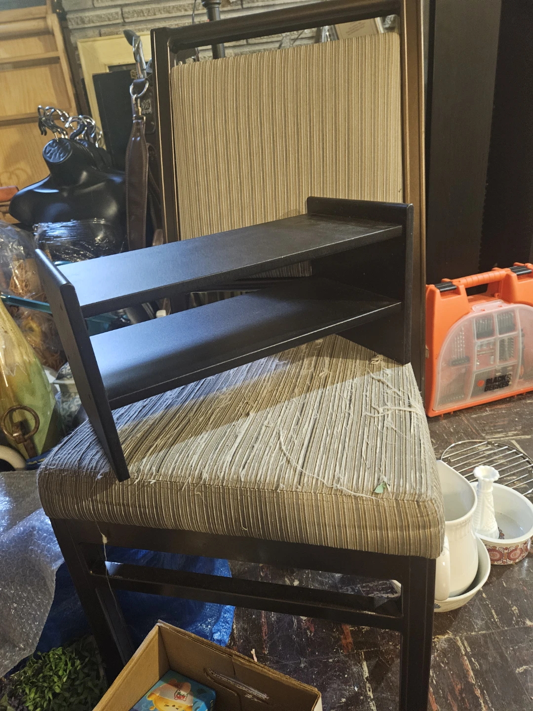 Black 2-Tier Shelf Unit - photo 4