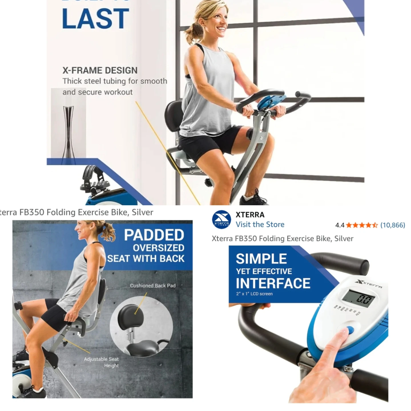 XTERRA FB350 Folding Exercise Bike - Like New