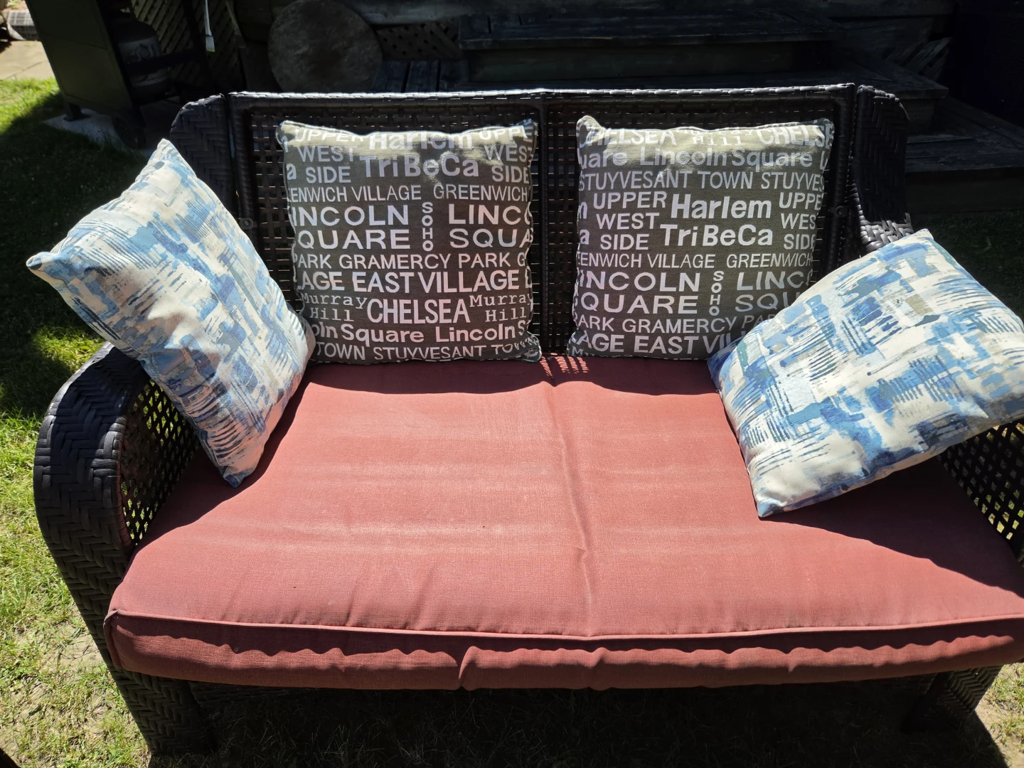 Wicker Loveseat with Cushions