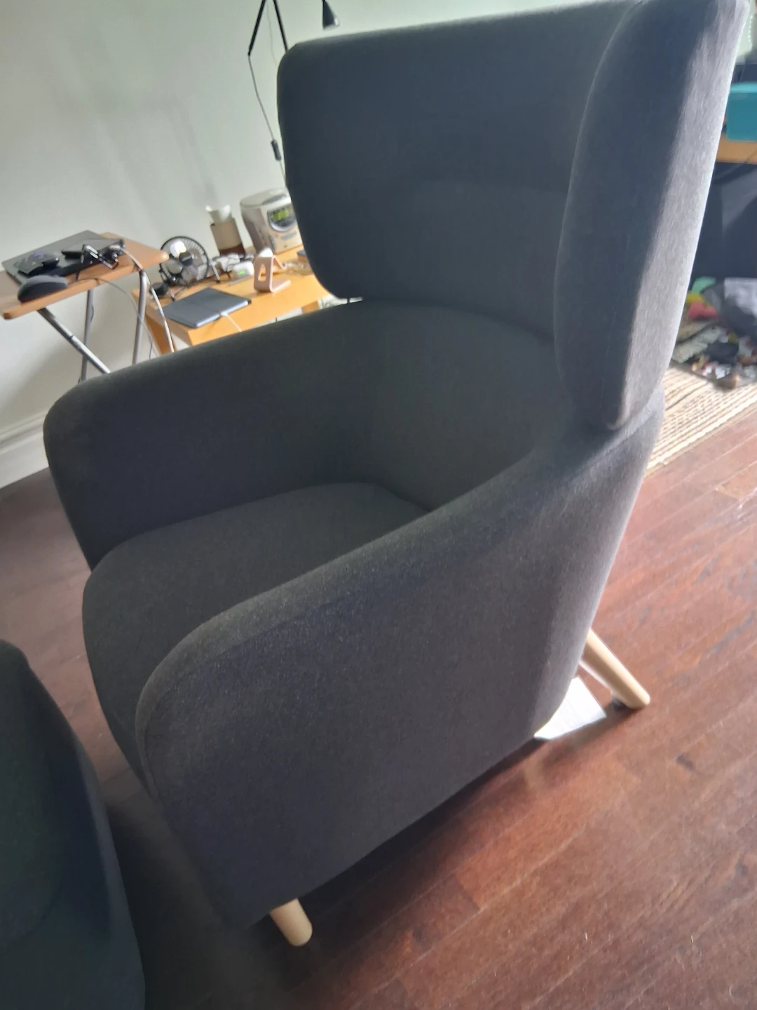 Ikea Oskarshamn Wing Chair w/ Ottoman