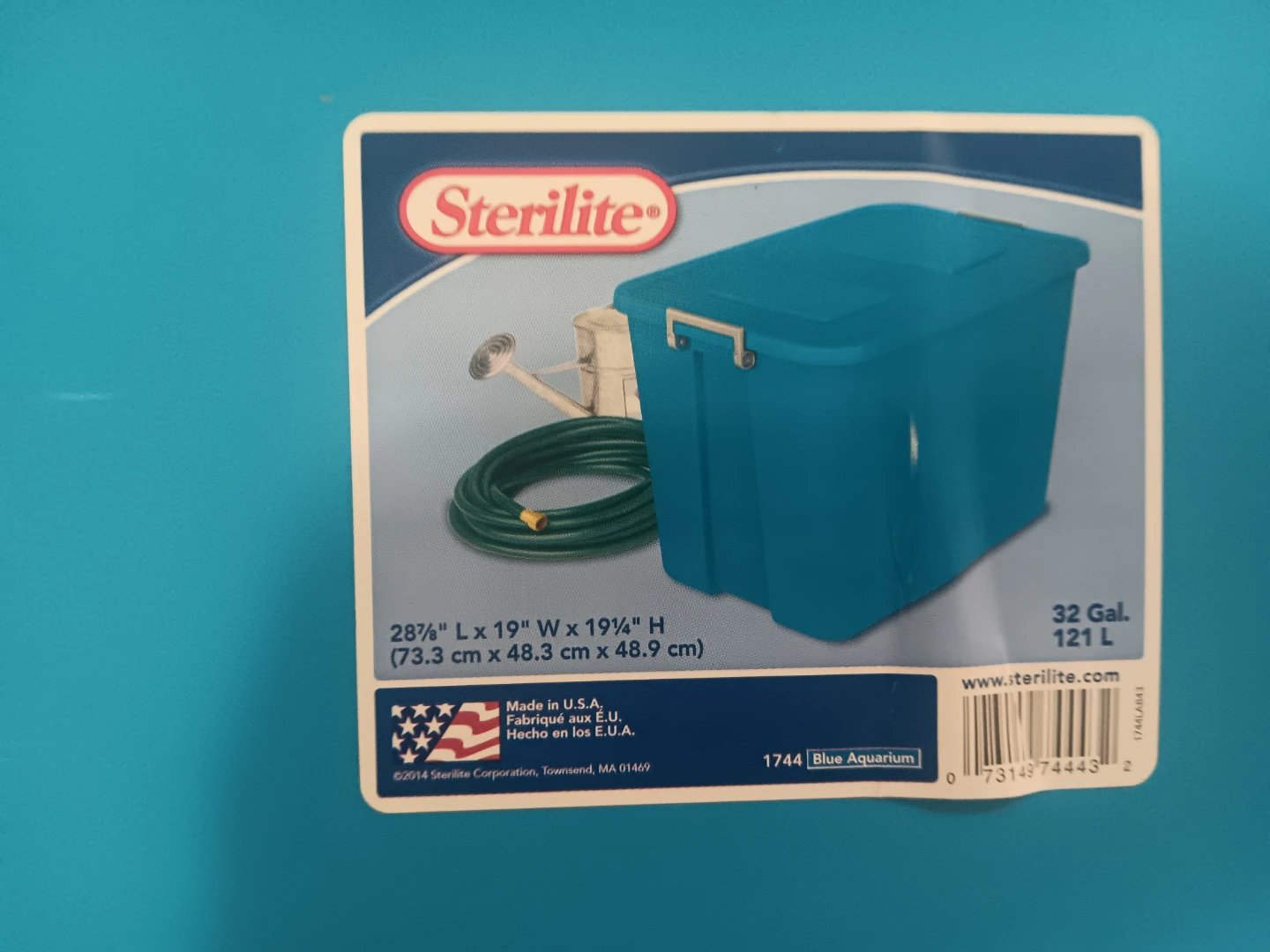 Sterilite 32 Gallon Storage Bin - Blue Aquarium