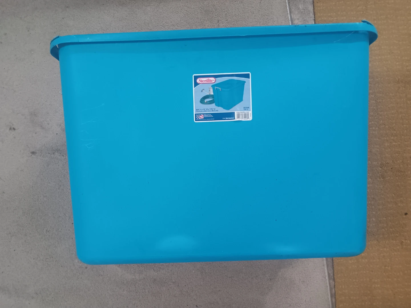 Sterilite 32 Gallon Storage Bin - Blue Aquarium - photo 2