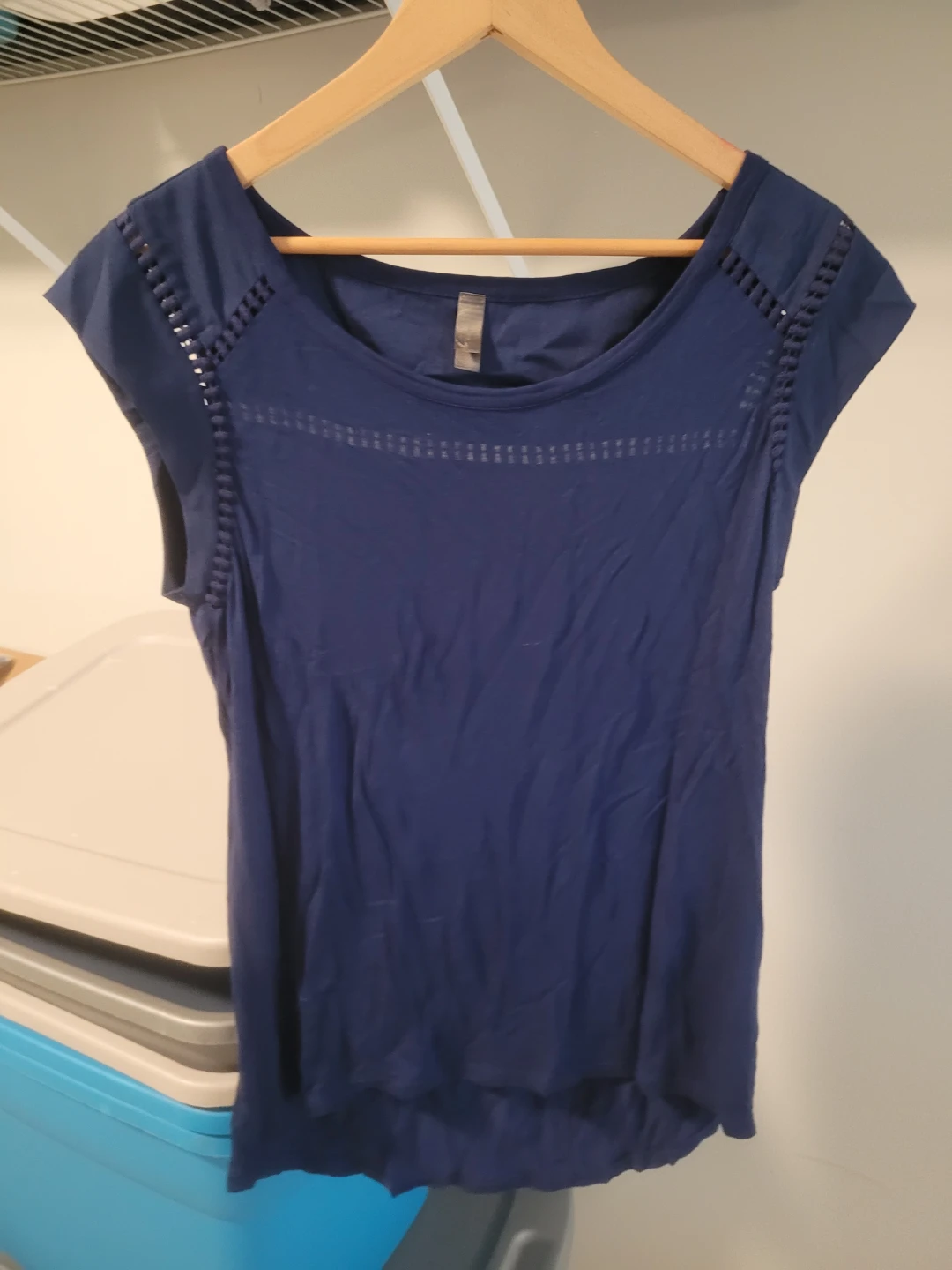Denver Hayes Blue Cap Sleeve Top - Size L