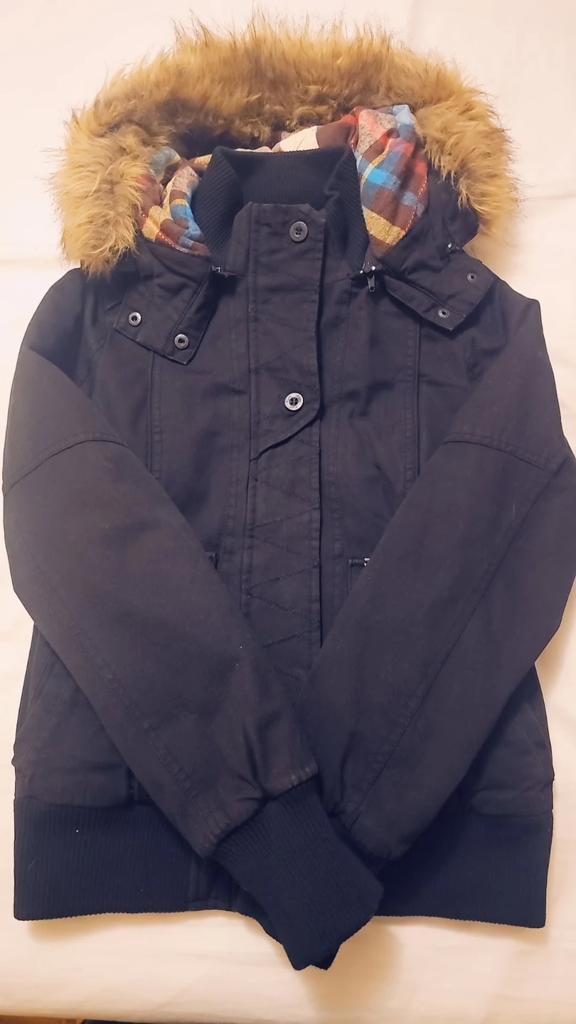 Katie Black Hooded Jacket